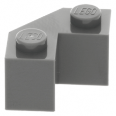 LEGO kocka 2x2 csapott sarokkal, sötétszürke (87620)